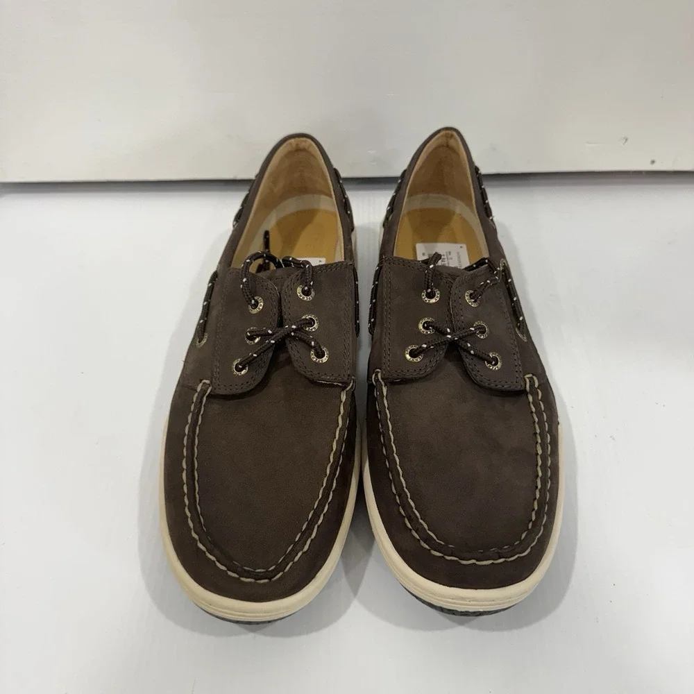Sperry Billfish 3-Eye Boat Shoes Mens 12 Brown Nubuck Leather Preppy
